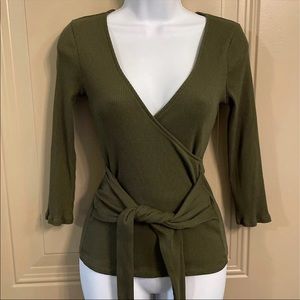 Express Surplice Wrap Top